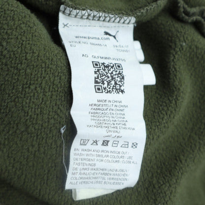 Puma Men's Green Full Zip Hoodie L Sports Fleece Sweatshirt