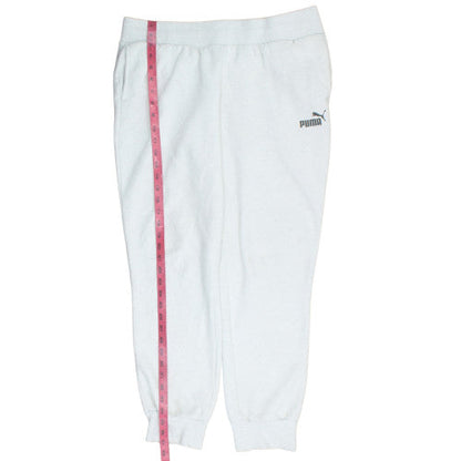 Puma Womens White XL Jogger Sweatpants Elastic Waist Casual Trousers