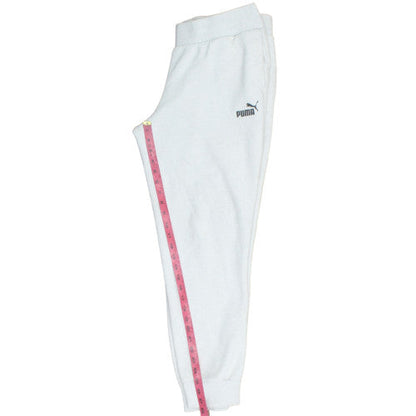 Puma Womens White XL Jogger Sweatpants Elastic Waist Casual Trousers