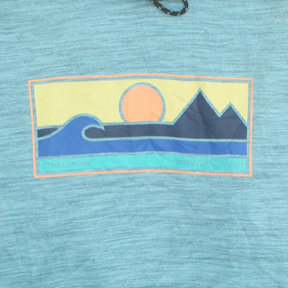 Billabong Men Blue Pullover Hoodie M Graphic Surf Style
