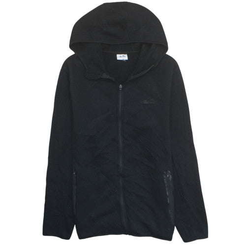 Ellesse Mens Black Full Zip Hoodie Size M Polyester Cotton Blend