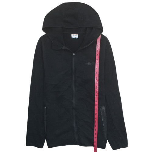 Ellesse Mens Black Full Zip Hoodie Size M Polyester Cotton Blend