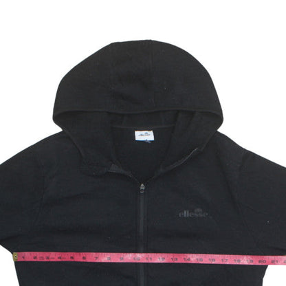 Ellesse Mens Black Full Zip Hoodie Size M Polyester Cotton Blend