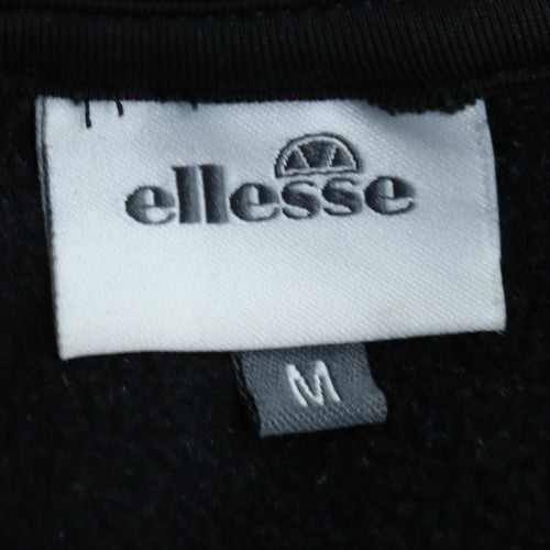 Ellesse Mens Black Full Zip Hoodie Size M Polyester Cotton Blend