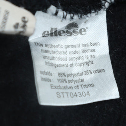 Ellesse Mens Black Full Zip Hoodie Size M Polyester Cotton Blend