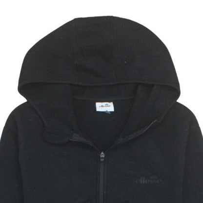 Ellesse Mens Black Full Zip Hoodie Size M Polyester Cotton Blend