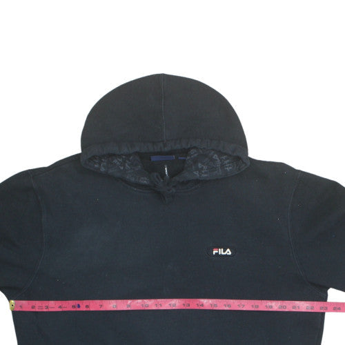 Fila Men's Black 2XL Pullover Hoodie Logo Fleece Sweatshirt