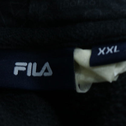 Fila Men's Black 2XL Pullover Hoodie Logo Fleece Sweatshirt