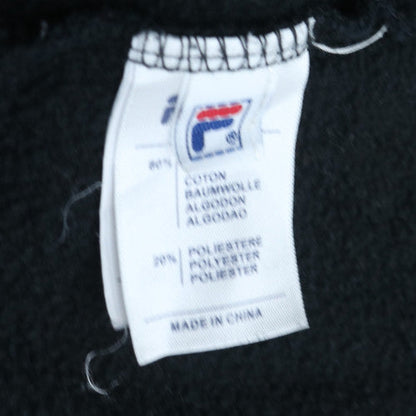 Fila Men's Black 2XL Pullover Hoodie Logo Fleece Sweatshirt