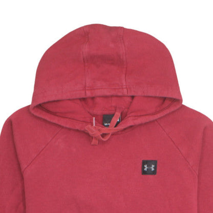 Under Armour Men's Red Pullover Hoodie Size L Fleece Sweatshirt
