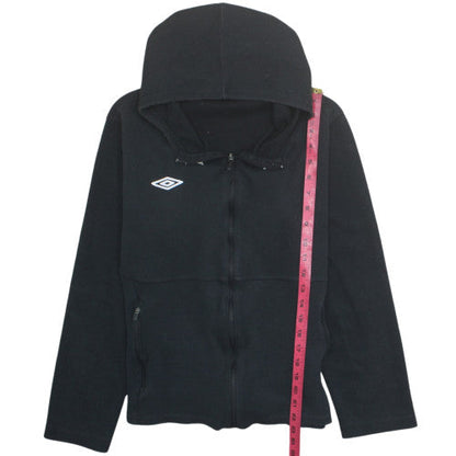 Umbro Men's Black Full Zip Fleece Hoodie Size M