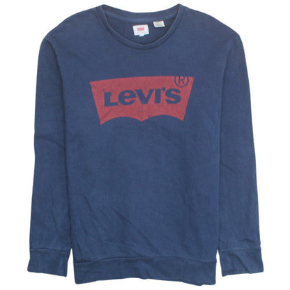 Levi's Men's Blue XL Pullover Logo Sweatshirt Regular Fit