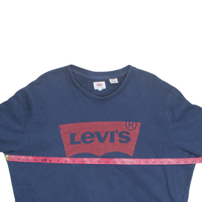 Levi's Men's Blue XL Pullover Logo Sweatshirt Regular Fit