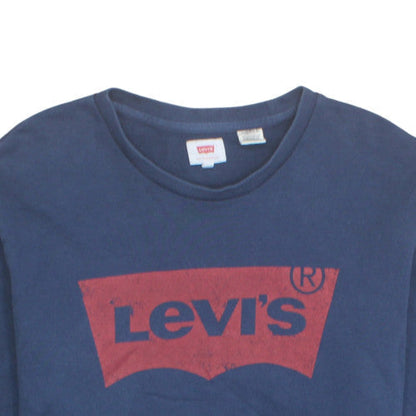 Levi's Men's Blue XL Pullover Logo Sweatshirt Regular Fit