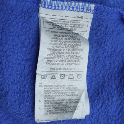 Adidas Men's Blue Pullover Hoodie Small Graphic Logo Sportswear