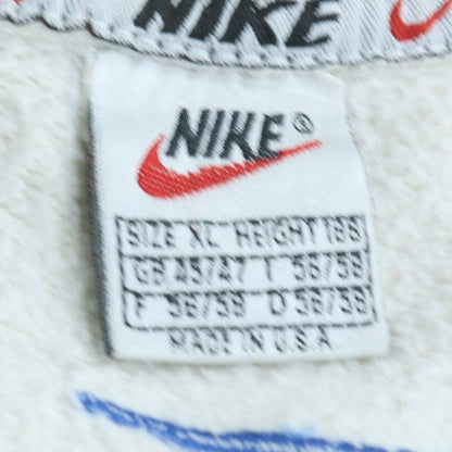 Nike Men's White XL Pullover Sweatshirt Vintage Sportswear