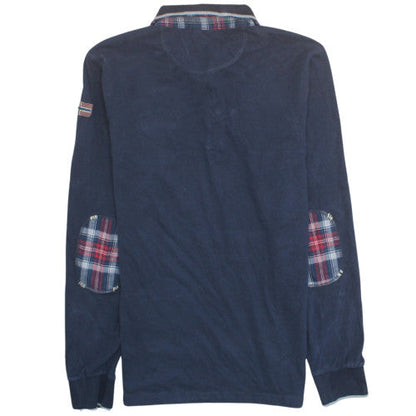 Napapijri Men's Blue Long Sleeve Cotton Button-Up Polo Shirt Size 36