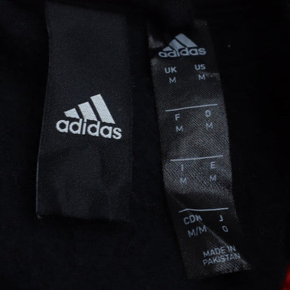 Adidas Men's Black Red Full Zip Hoodie M Sports Style