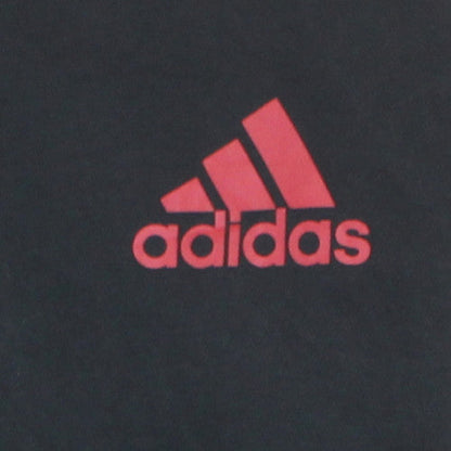 Adidas Men's Black Red Full Zip Hoodie M Sports Style