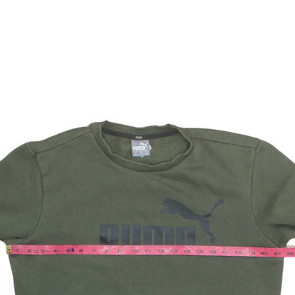 Puma Men's Green Crew Neck Pullover Sweatshirt Medium