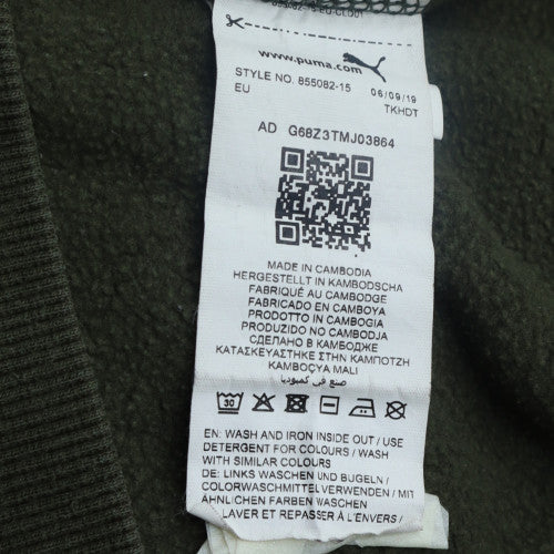 Puma Men's Green Crew Neck Pullover Sweatshirt Medium