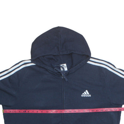 Adidas Men's Blue 2XL Full Zip Hoodie Fleece Sportswear