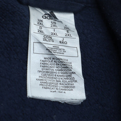 Adidas Men's Blue 2XL Full Zip Hoodie Fleece Sportswear