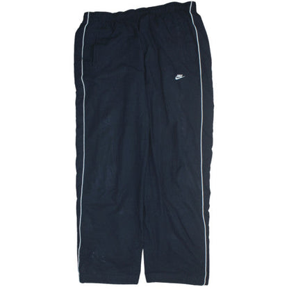 Nike Men's Black Track Pants L Elastic Waist Piped Joggers