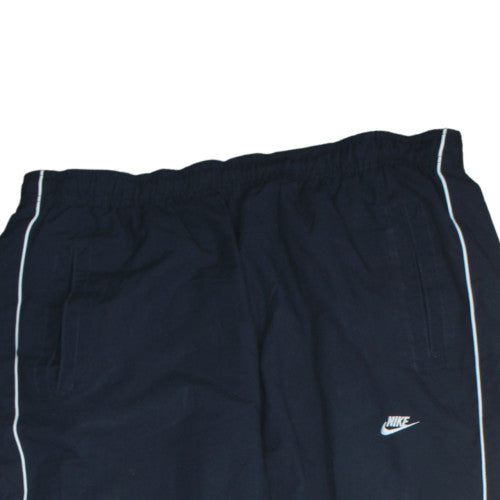 Nike Men's Black Track Pants L Elastic Waist Piped Joggers