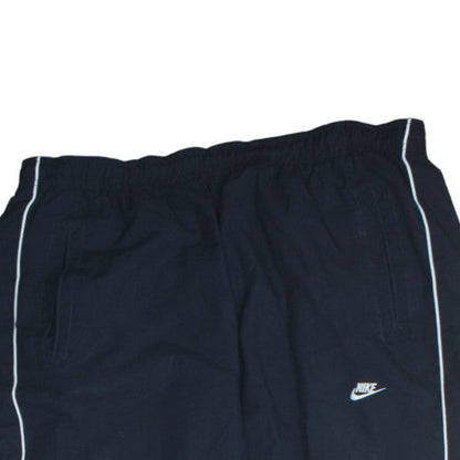 Nike Men's Black Track Pants L Elastic Waist Piped Joggers