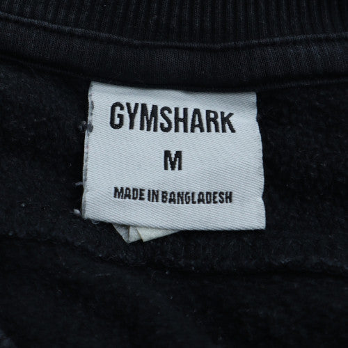 Gymshark Men's Black Crew Neck Fleece Sweatshirt Size M Regular Fit
