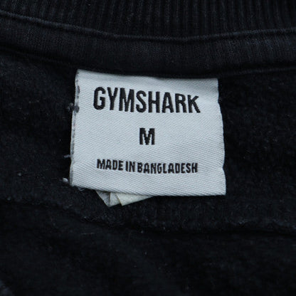 Gymshark Men's Black Crew Neck Fleece Sweatshirt Size M Regular Fit
