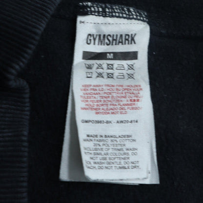 Gymshark Men's Black Crew Neck Fleece Sweatshirt Size M Regular Fit