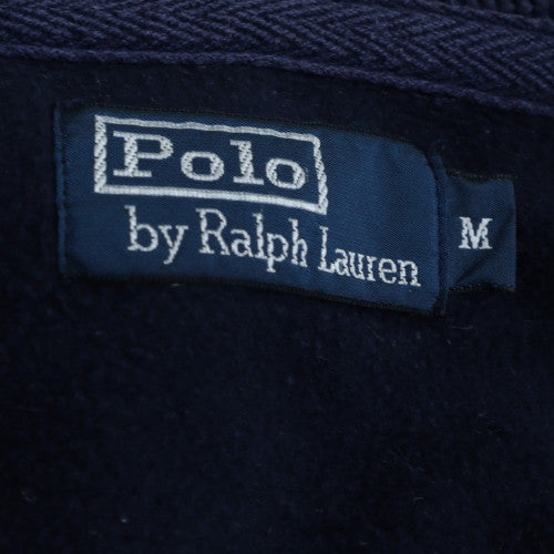 Ralph Lauren Men Blue Full Zip Hoodie M Fleece Classic Style