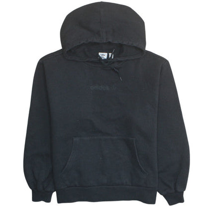 Adidas Women Black Hooded Pullover Sweatshirt Size 10 Hooded Casual