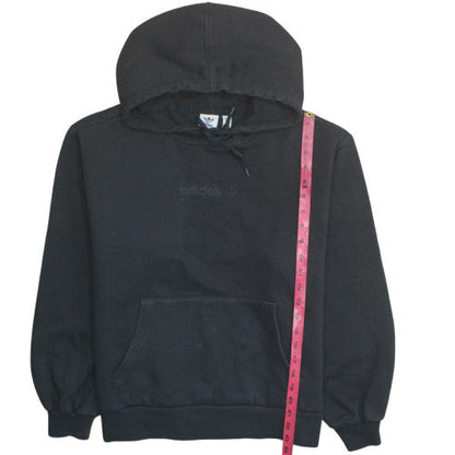 Adidas Women Black Hooded Pullover Sweatshirt Size 10 Hooded Casual