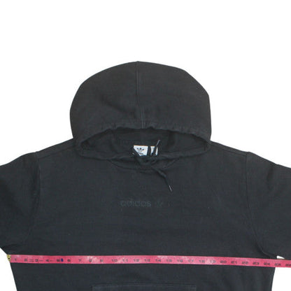 Adidas Women Black Hooded Pullover Sweatshirt Size 10 Hooded Casual