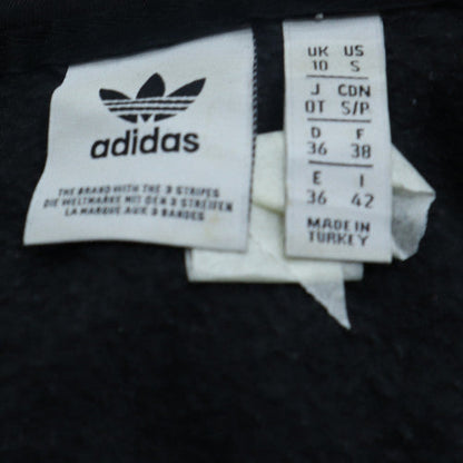 Adidas Women Black Hooded Pullover Sweatshirt Size 10 Hooded Casual