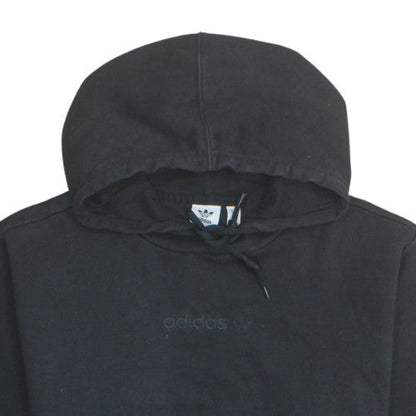 Adidas Women Black Hooded Pullover Sweatshirt Size 10 Hooded Casual