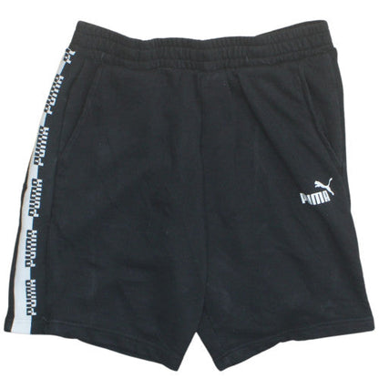Puma Men's Black Large Sweat Shorts with Elastic Waist & Pockets