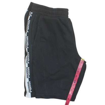 Puma Men's Black Large Sweat Shorts with Elastic Waist & Pockets