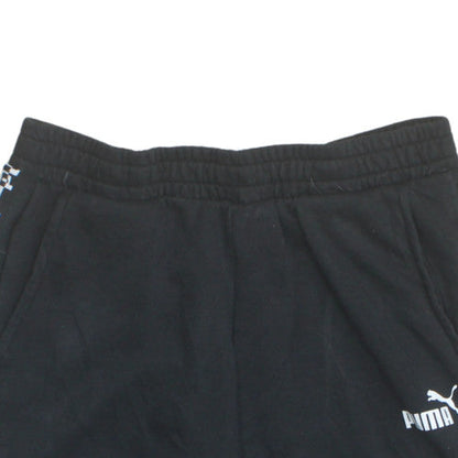 Puma Men's Black Large Sweat Shorts with Elastic Waist & Pockets