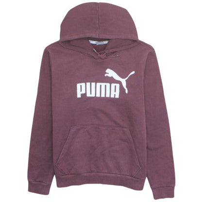 Puma Womens Burgundy Hooded Pullover Sweatshirt Size XL