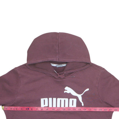 Puma Womens Burgundy Hooded Pullover Sweatshirt Size XL