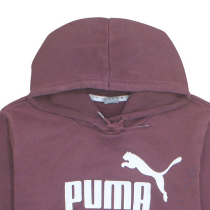 Puma Womens Burgundy Hooded Pullover Sweatshirt Size XL