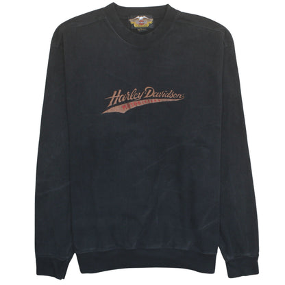 Harley-Davidson Men’s Black XL Pullover Sweatshirt Embroidered Logo