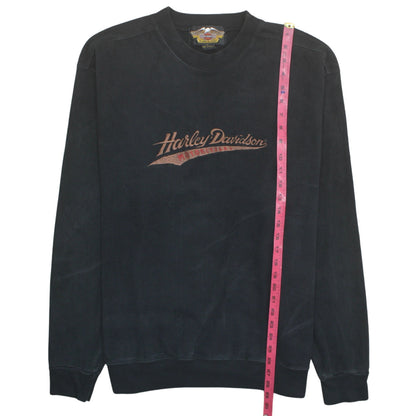 Harley-Davidson Men’s Black XL Pullover Sweatshirt Embroidered Logo