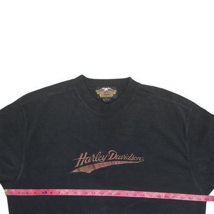 Harley-Davidson Men’s Black XL Pullover Sweatshirt Embroidered Logo