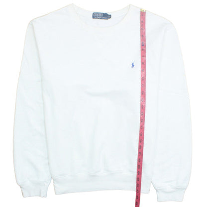 Ralph Lauren Men's White XL Crew Neck Pullover Sweatshirt