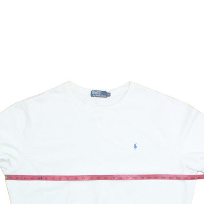 Ralph Lauren Men's White XL Crew Neck Pullover Sweatshirt